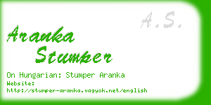 aranka stumper business card